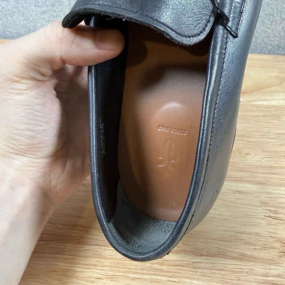 Frye loafers mens 8 navy blue penny slip on leather shoes